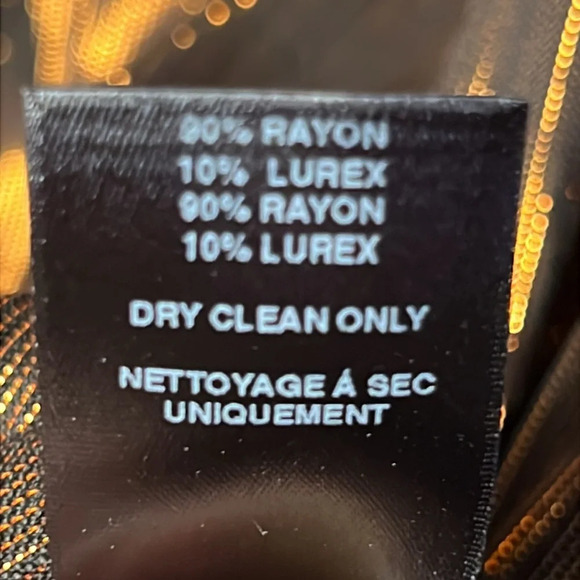 Anthropologie‎ Amadi women’s Merry Metallic Lurex Blouse top Lg Bronze new years - Picture 5 of 10